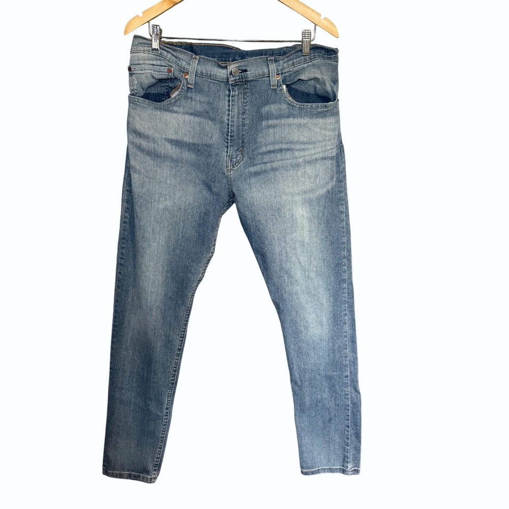 Levis 512 Slim Taper Jeans Mens 36x32 Blue Light Wash Denim Blue Jeans Classic